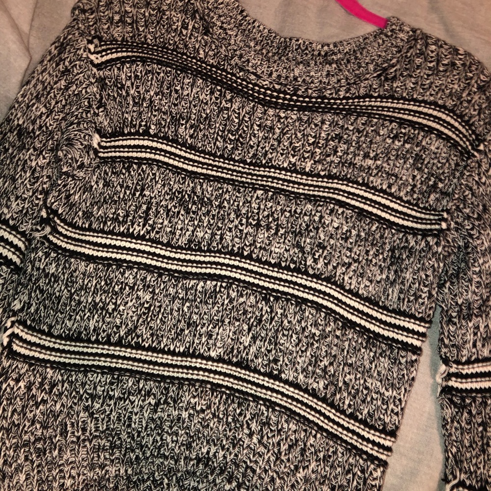 Black and white striped sweater